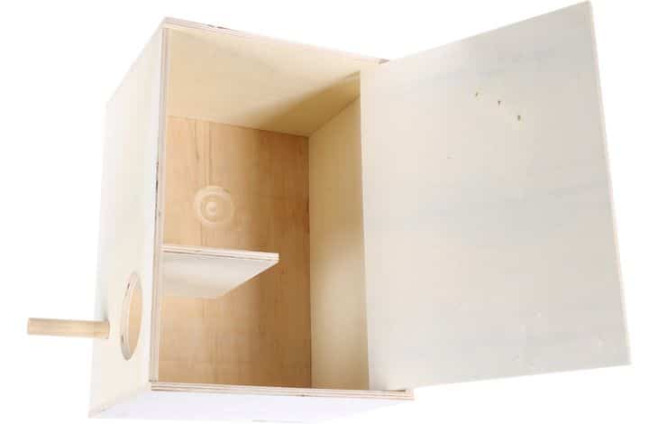 Nido de cría horizontal periquitos – madera para pájaros - imagen 3