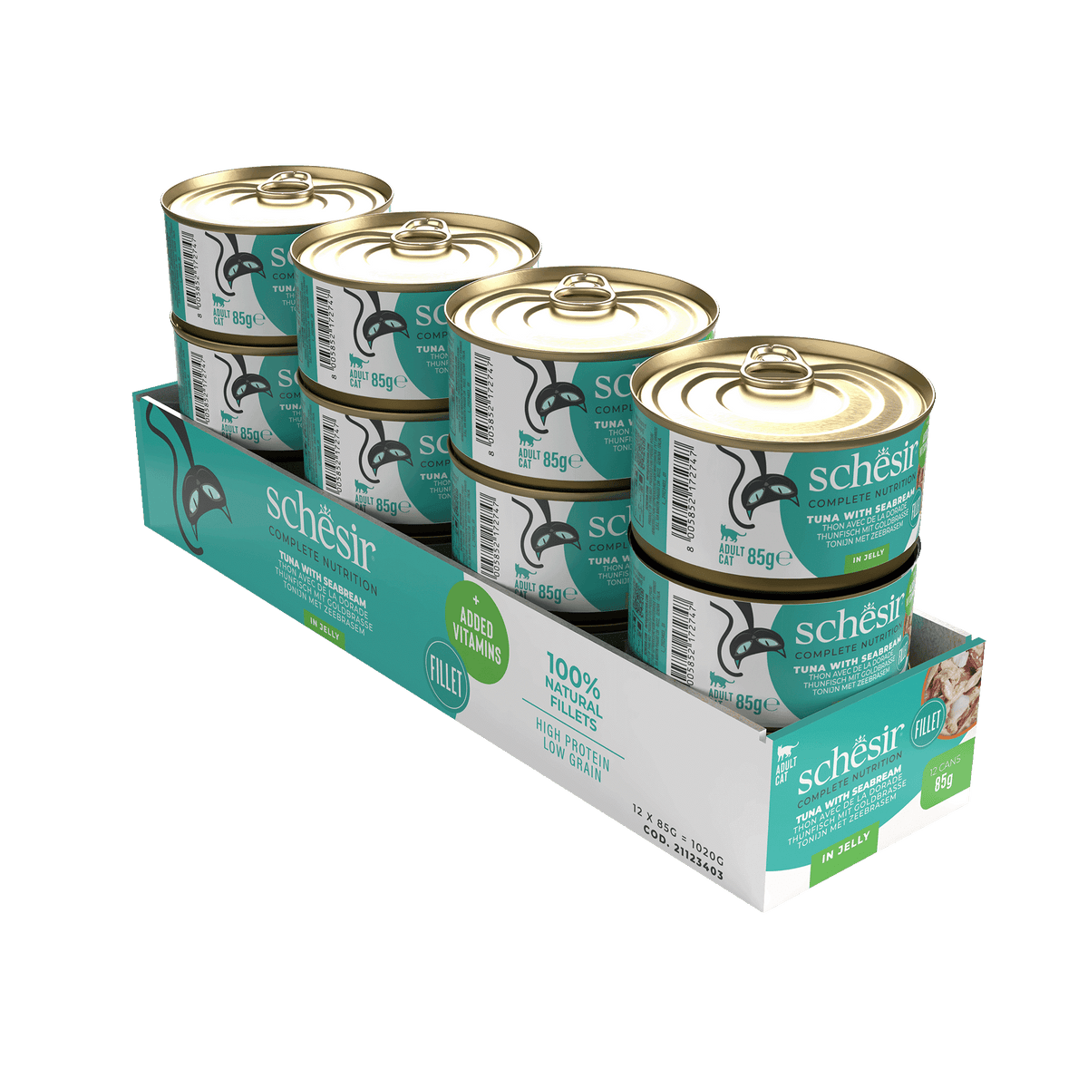 Schesir Lata Atún con Dorada 85g alimento completo para gatos - imagen 2