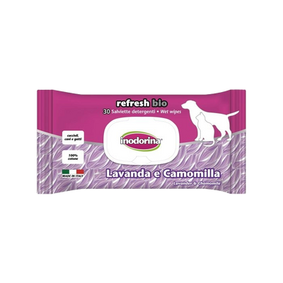 Toallitas higiénicas Inodorina Bio para perros y gatos