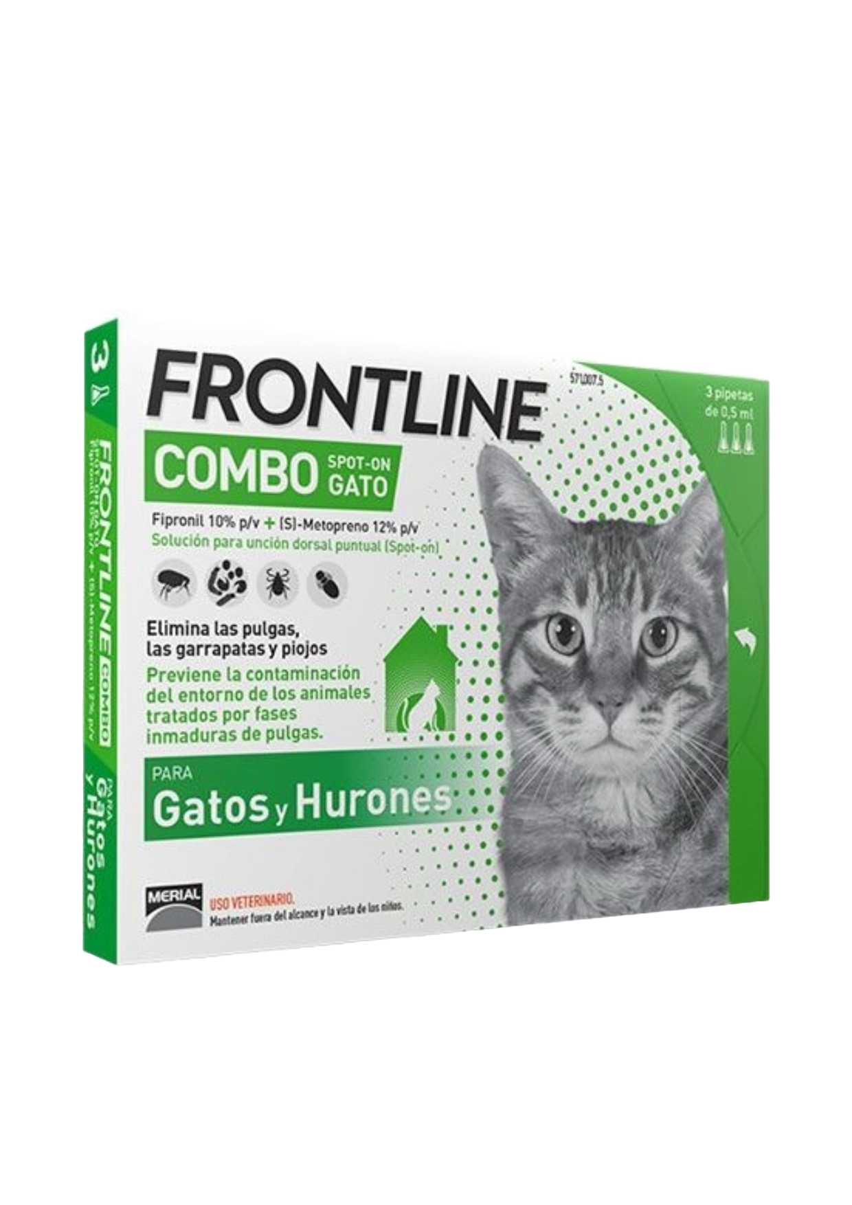 Frontline Combo Gatos y Hurones <1 kg (3 pipetas)