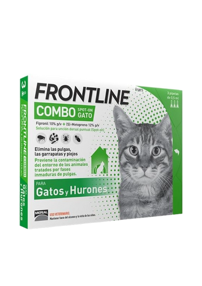Frontline Combo Gatos y Hurones +1 kg (3 pipetas blister)