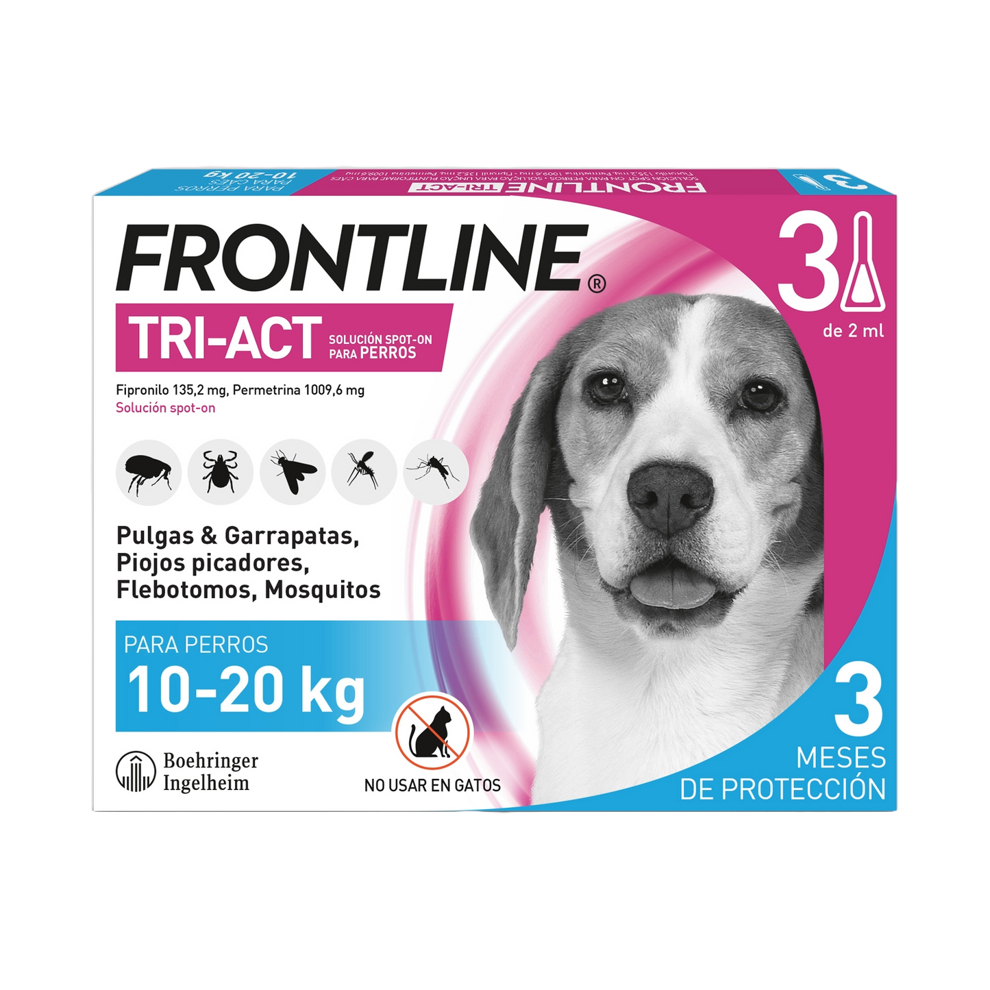 Frontline Tri-Act Perros 10–20 kg (3 pipetas)