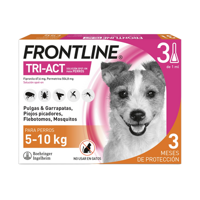 Frontline Tri-Act Perros 5–10 kg (3 pipetas)
