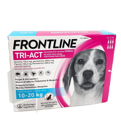 Frontline Tri-Act Perros 10–20 kg (6 pipetas)