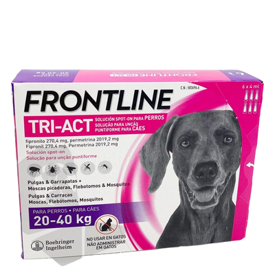 Frontline Tri-Act Perros 20–40 kg (6 pipetas)