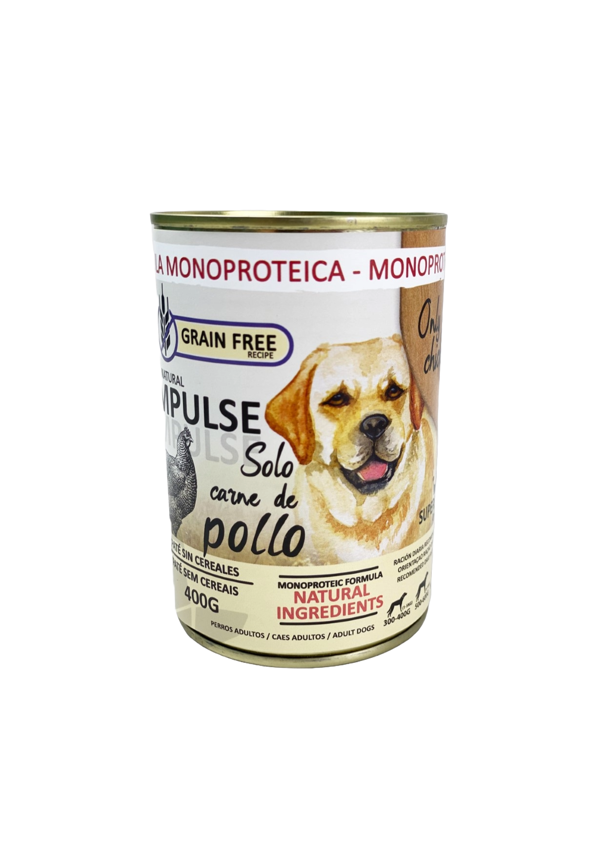 Lata Natural Impulse Perro 400g