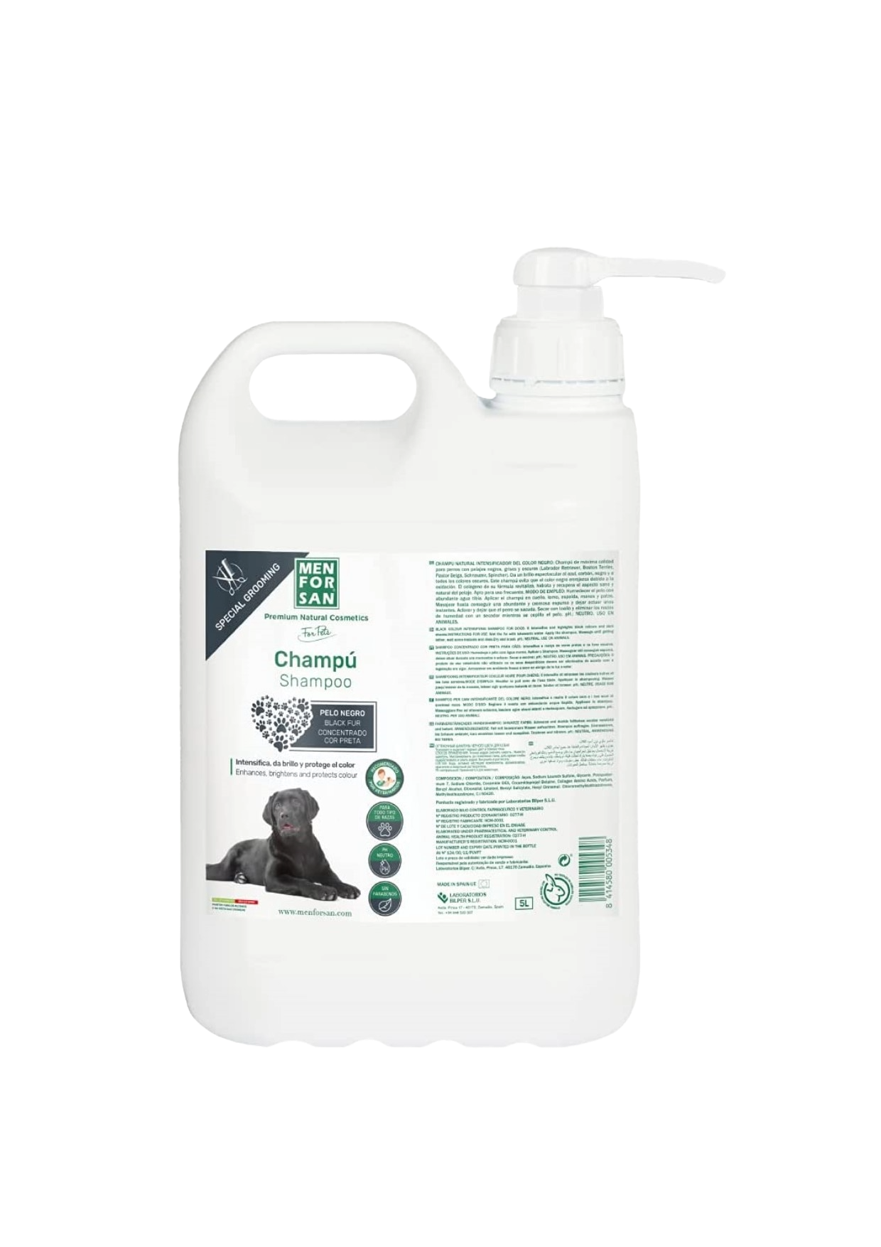 Champú Menforsan Pelo Negro para Perros