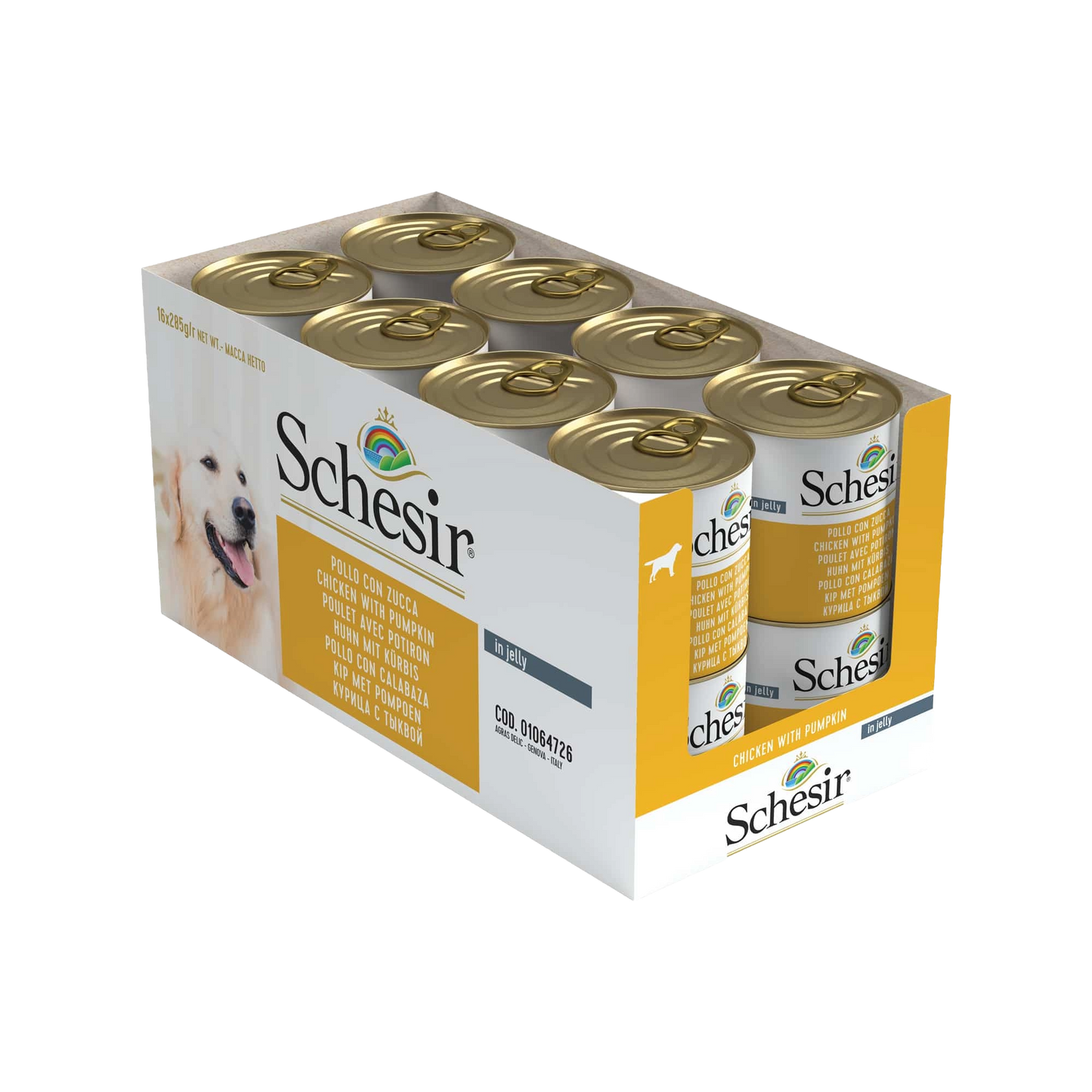 Schesir Lata Pollo con calabaza 285g