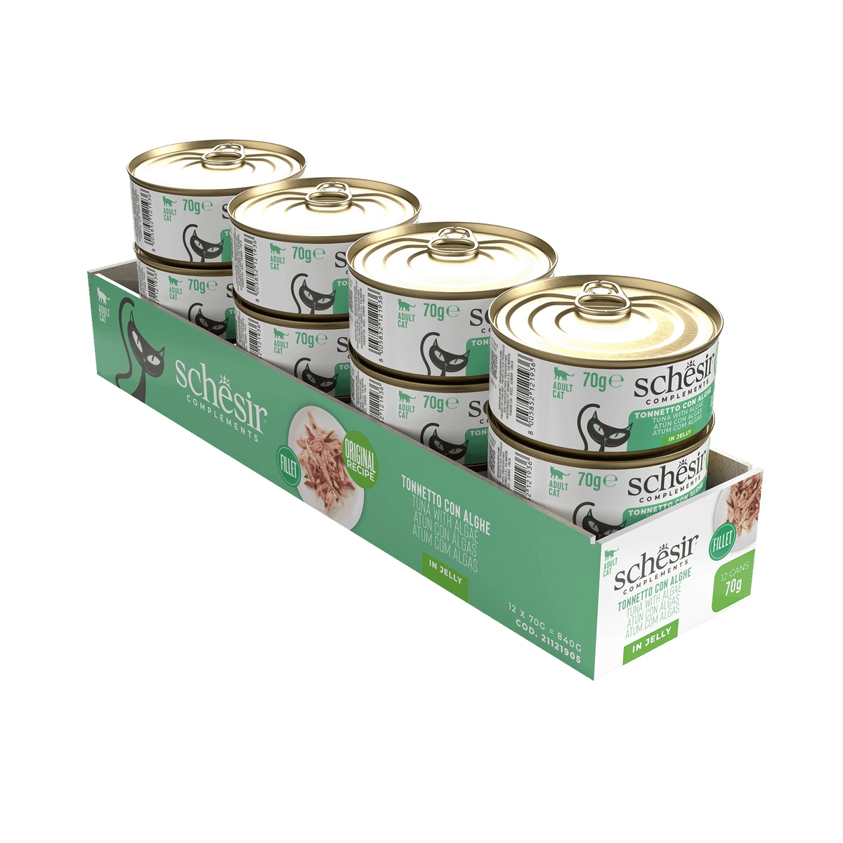 Schesir Lata Atún con algas 70 gr para gatos - imagen 2