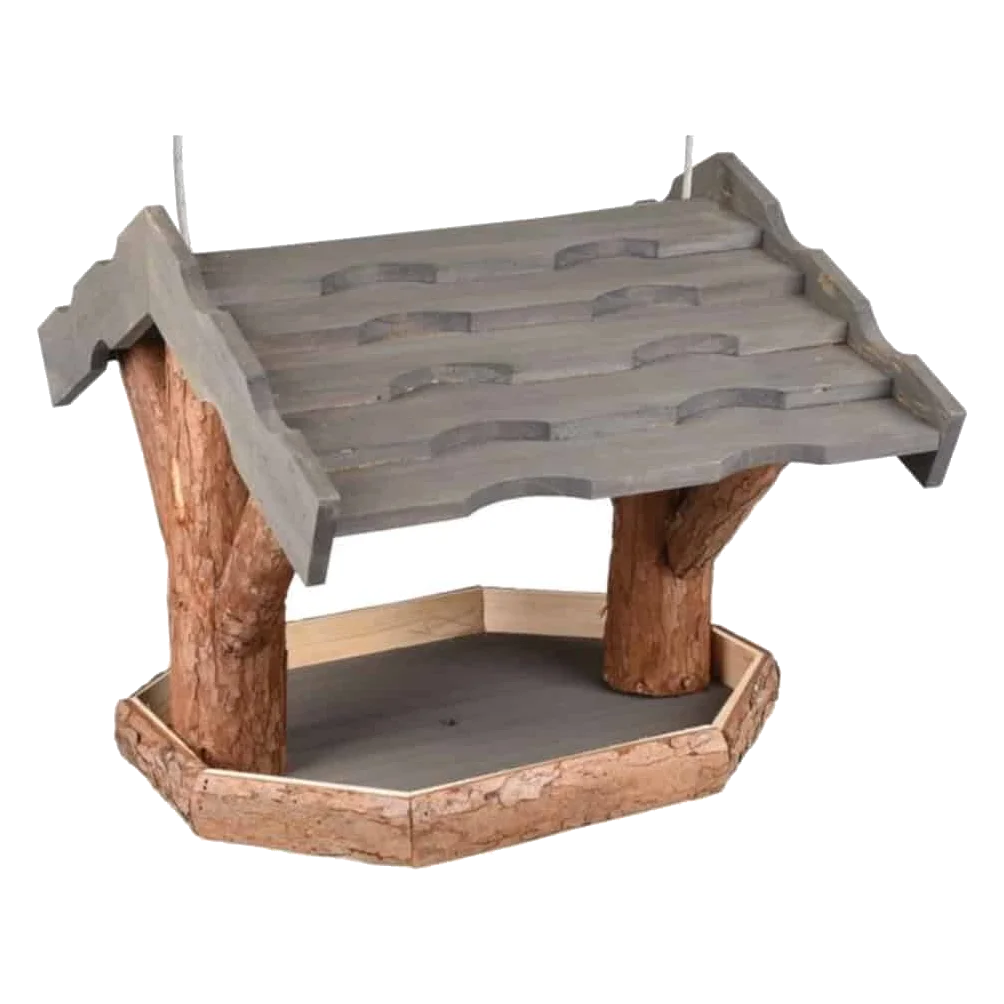 Alimentador de pájaros bora gris casa