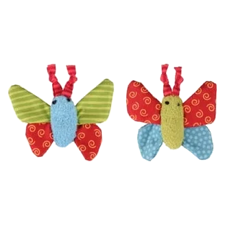 Blíster con dos mariposas con catnip interior para gatos