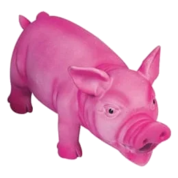 Cerdo rosa de látex con sonido real para perros, 22 cm