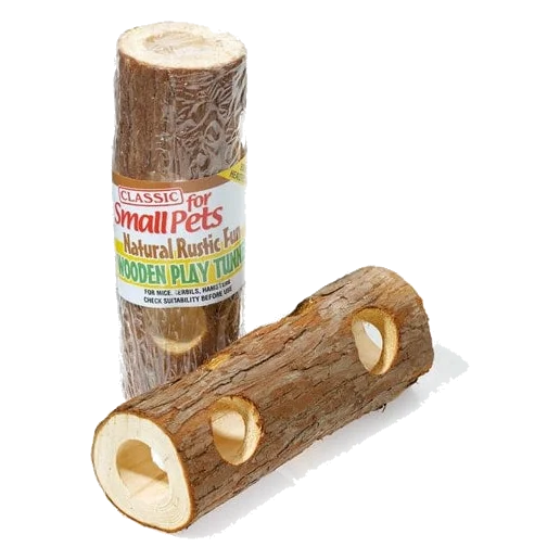 CLASSIC Wooden Play Tunnel 200mm para roedores