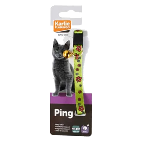Collar flor verde para gatos