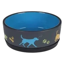 Comedero de cerámica 500 ml con anillo antideslizante para perros