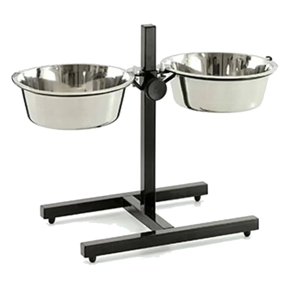 Comedero elevado Otis con platos metálicos para perros — 1500, 2500 y 4000 ml