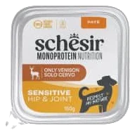 Comida húmeda Schesir Monoprotein Hip & Joint ciervo tarrina 150 g para perros