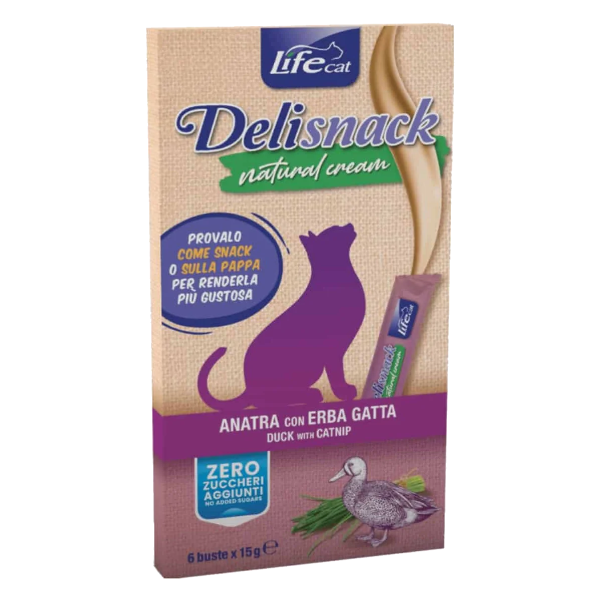 Crema life cat pato con hierba gatera 6x15 gr