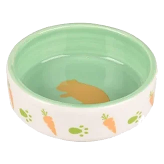 Cuenco para comida pequenos roedores iggy ceramica naranja 8,5cm