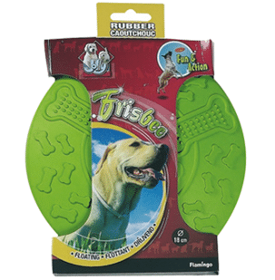 Frisbee de goma para perros