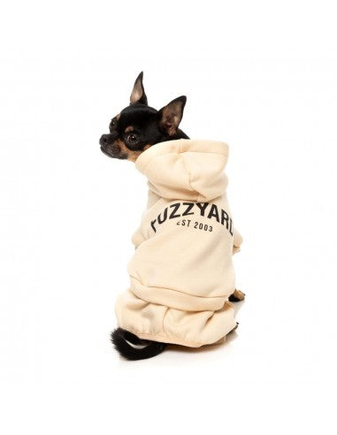 Chándal con capucha para perros FuzzYard Urban buttermilk