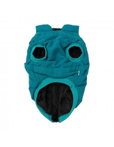 Chaqueta con arnés para perros FuzzYard Flash verde azulado