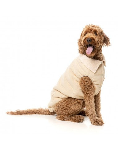Abrigo para perros FuzzYard Frontier con sherpa tostado