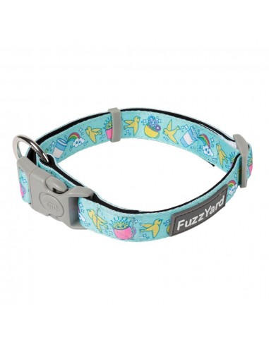 Collar para perros de neopreno FuzzYard Wakey Wakey (talla L)