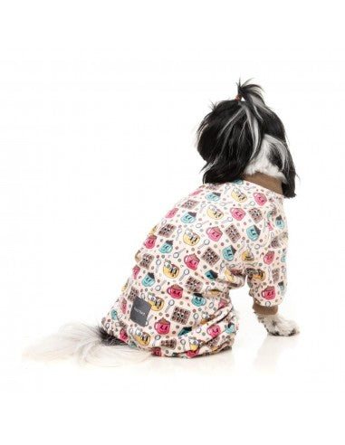 Pijama de felpa para perros FuzzYard Breakfast Blitz talla 7