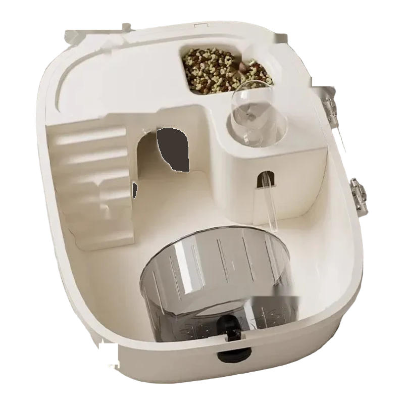 Hábitat compacto para hámster blanco con escondite, bebedero y rueda silenciosa