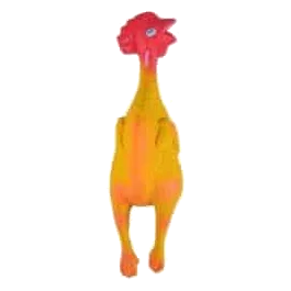 Juguete pollo de látex 14 cm para perros