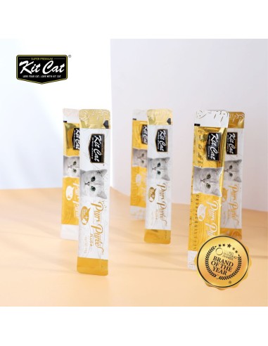 Snacks para gatos Kit Cat PurrPuree Plus pollo con colágeno