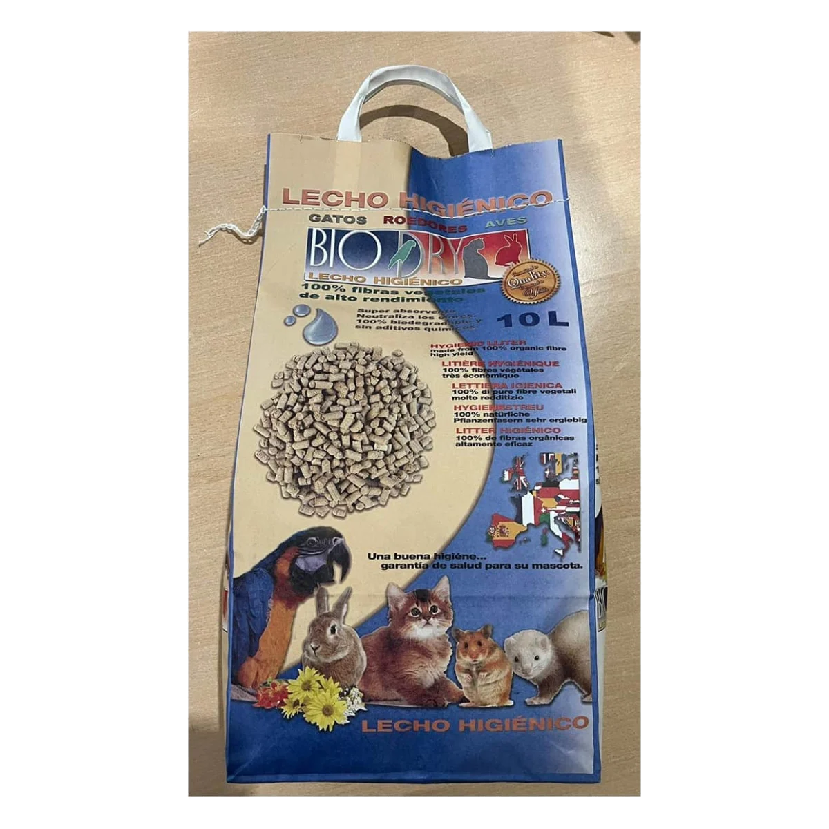 Lecho de pellets de madera para roedores 10 litros