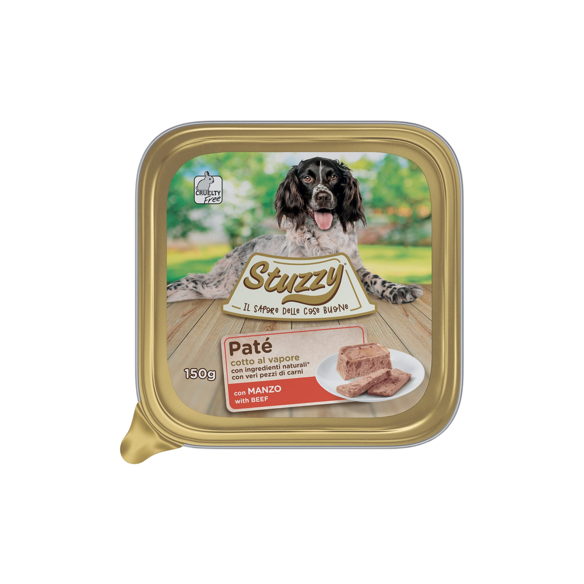 Mister Stuzzy dog tarrinas aluminio buey para perros