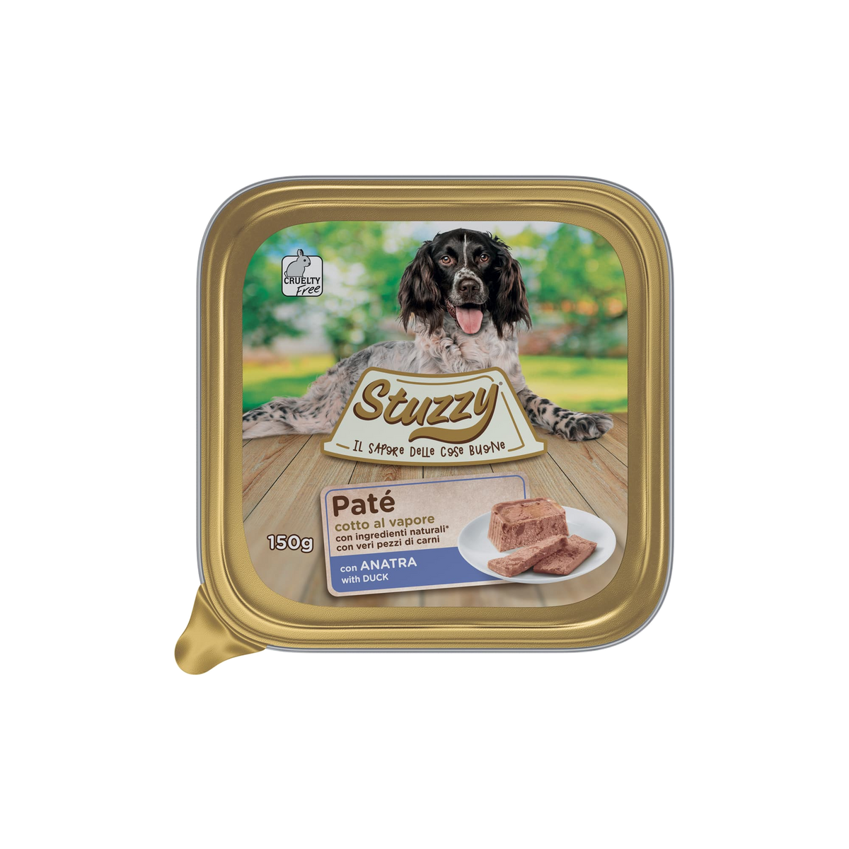 Mister Stuzzy dog tarrinas aluminio pato para perros