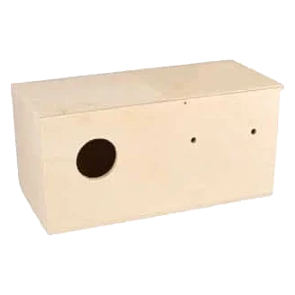 Nido de madera horizontal agapornis para pájaros