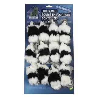Ratón de pelo largo 11,5cm Multicolorado para gatos