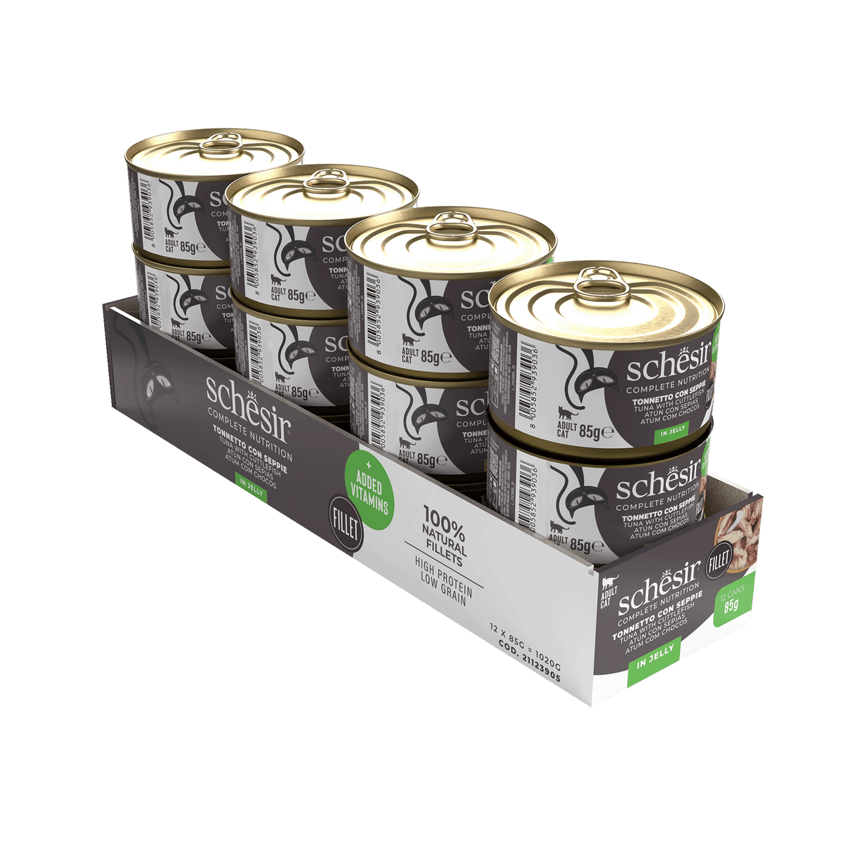 Schesir Lata Atún con sepia 85 gr alimento completo para gatos - imagen 2