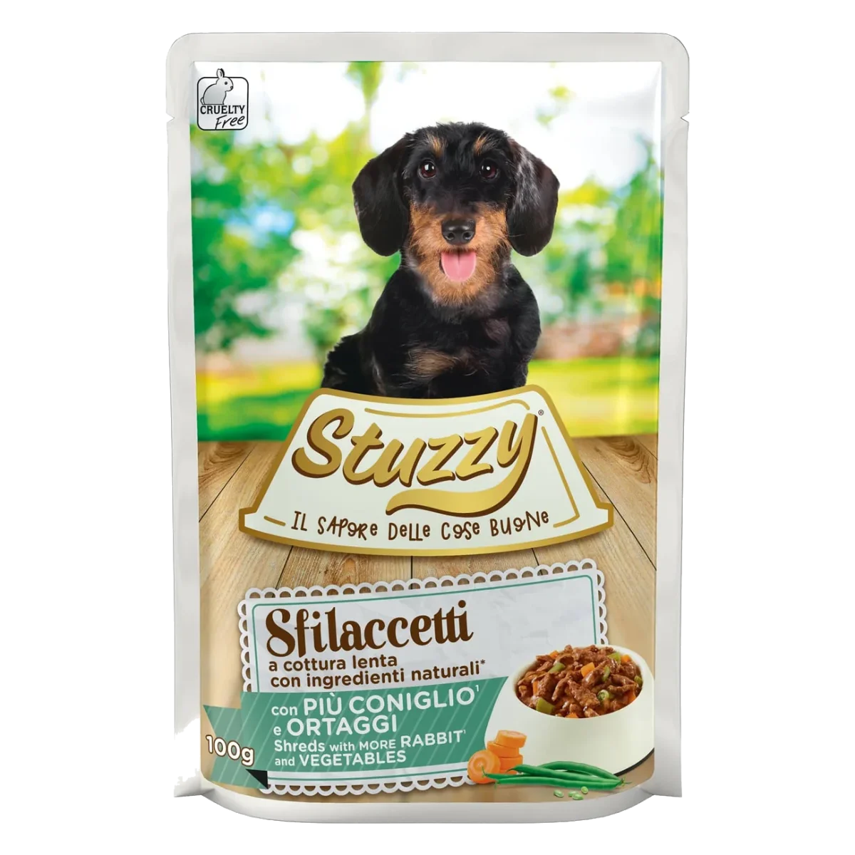Stuzzy Speciality con conejo y verduras para perros adultos, sobre de 100 g