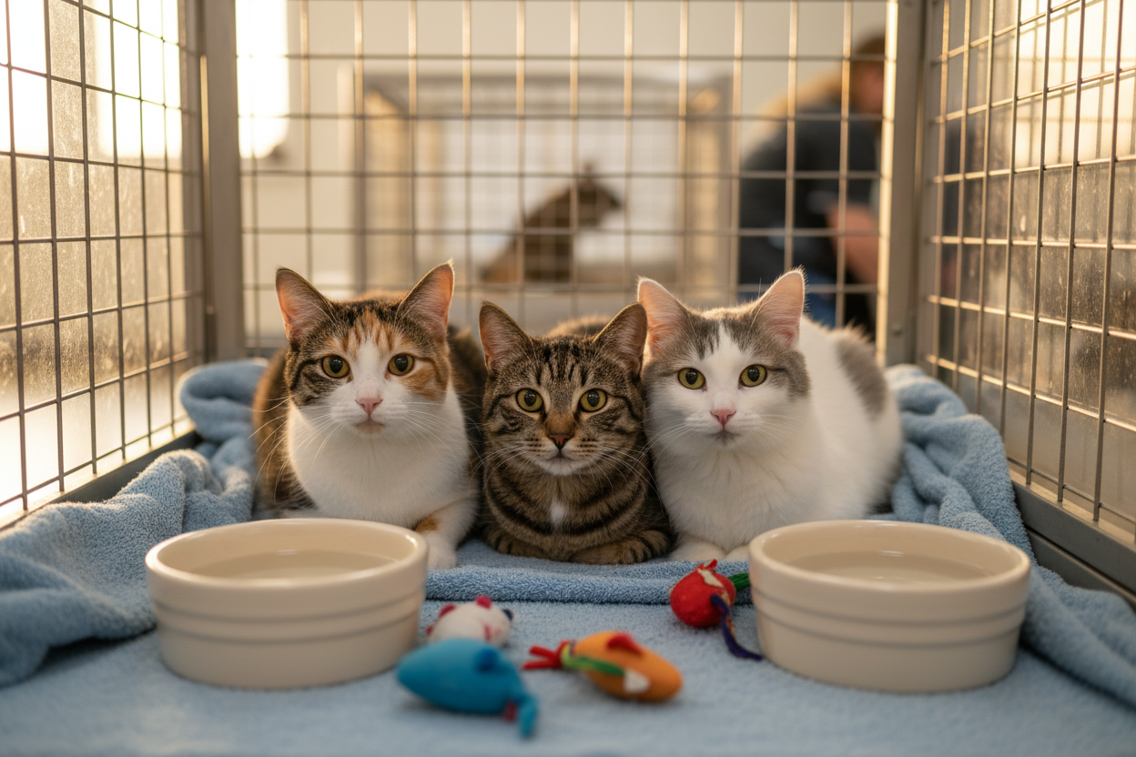 3 GATOS JAULA PROTECTORA