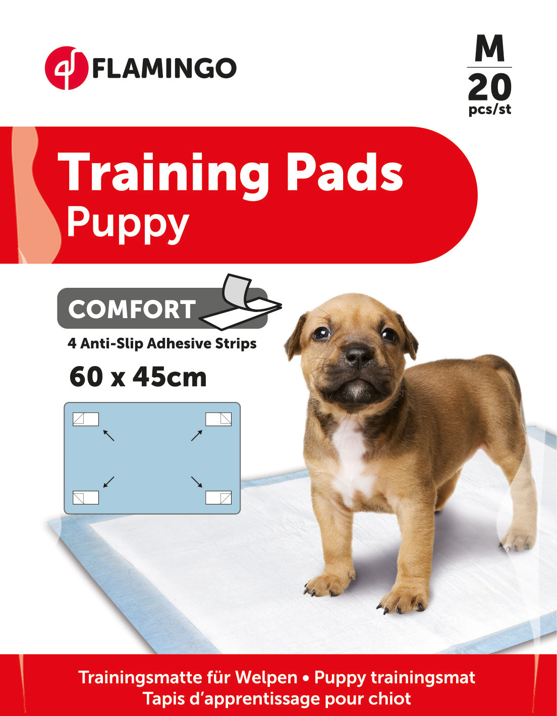 Empapadores Comfort para perros con tiras adhesivas antideslizantes T2
