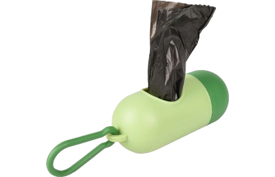 Dispensador de bolsas para perro con mosquetón