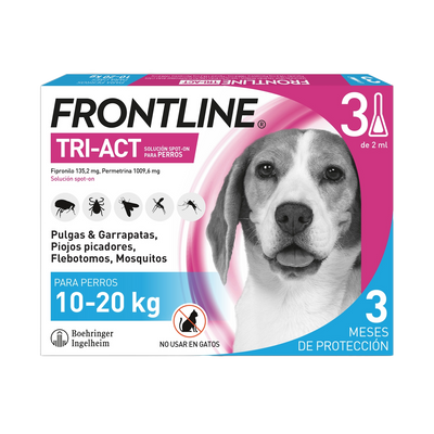 Frontline Tri-Act Perros 10–20 kg (3 pipetas)