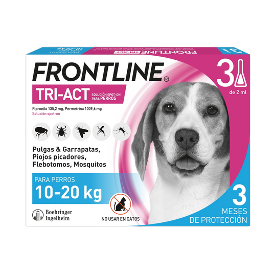 Frontline Tri-Act Perros 10–20 kg (3 pipetas)