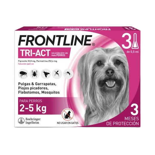 Frontline Tri-Act Perros 2–5 kg (3 pipetas)