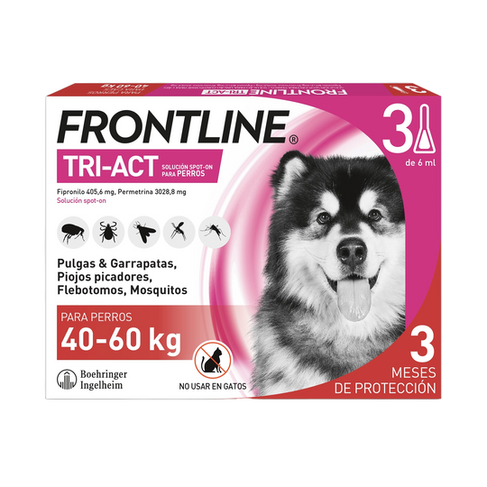 Frontline Tri-Act Perros 40–60 kg (3 pipetas)