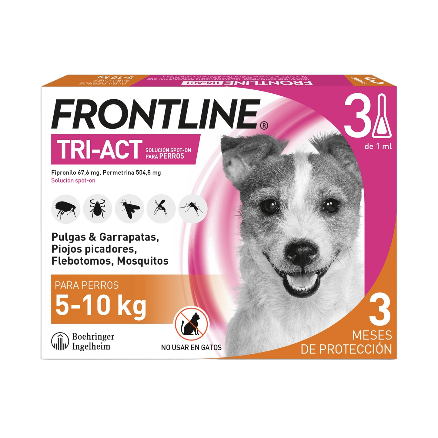 Frontline Tri-Act Perros 5–10 kg (3 pipetas)