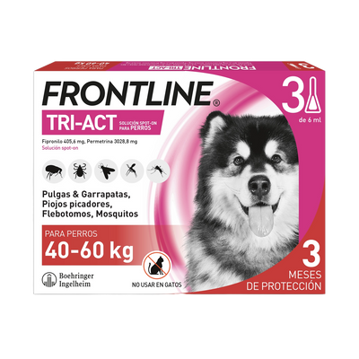 Frontline Tri-Act Perros 40–60 kg (6 pipetas)