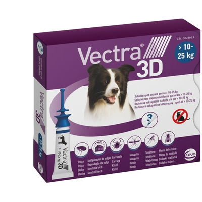 Vectra 3D Perros 10–25 kg (3 pipetas)