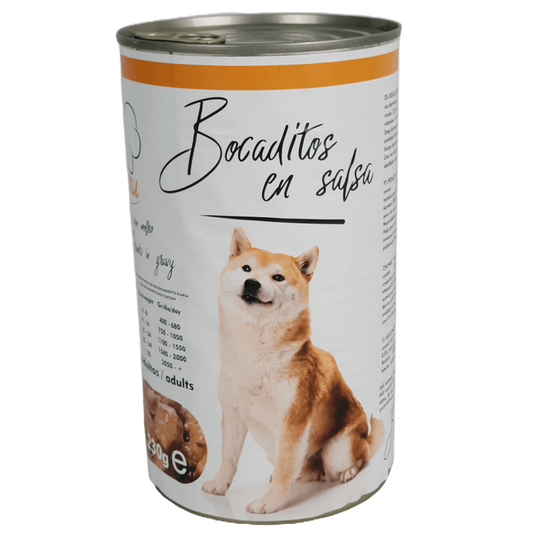 Bocaditos de buey para perros, lata de 1230 g